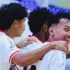 Pemain Timnas Futsal Indonesia merayakan kemenangan atas Malaysia di AFF Futsal 2026