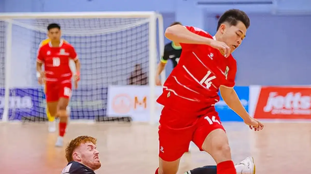 Pertandingan Timnas Futsal Indonesia vs Australia babak pertama berakhir imbang 1-1