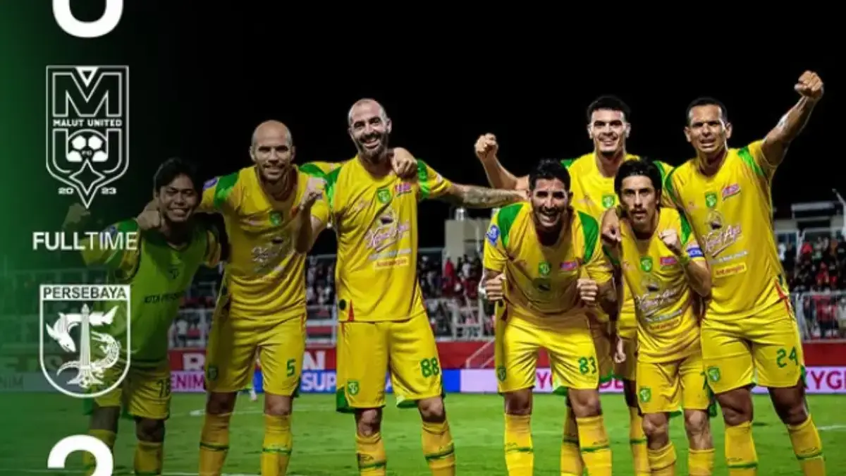 ersebaya Surabaya berhasil meraih kemenangan penting saat bertandang ke markas Malut United