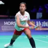 Putri Kusuma Wardani gagal menyumbangkan poin pertama saat menghadapi Kanada.