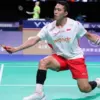 Jonatan Christie yang turun di partai pertama belum mampu menyumbangkan poin bagi Merah Putih. Pebulu tangkis