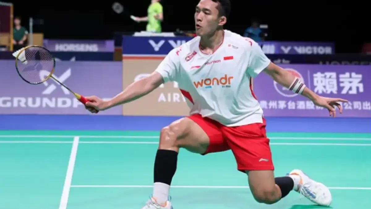 Jonatan Christie yang turun di partai pertama belum mampu menyumbangkan poin bagi Merah Putih. Pebulu tangkis