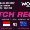 Berlaga di Horsens, Denmark, pada Minggu (26/4/2026), skuad Merah Putih berhasil membungkam Australia.