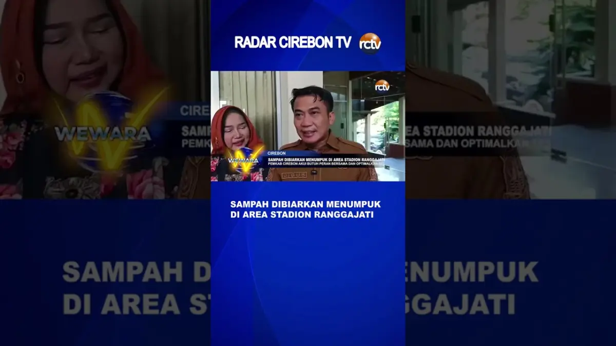 Sampah Dibiarkan Menumpuk Di Area Stadion Ranggajati