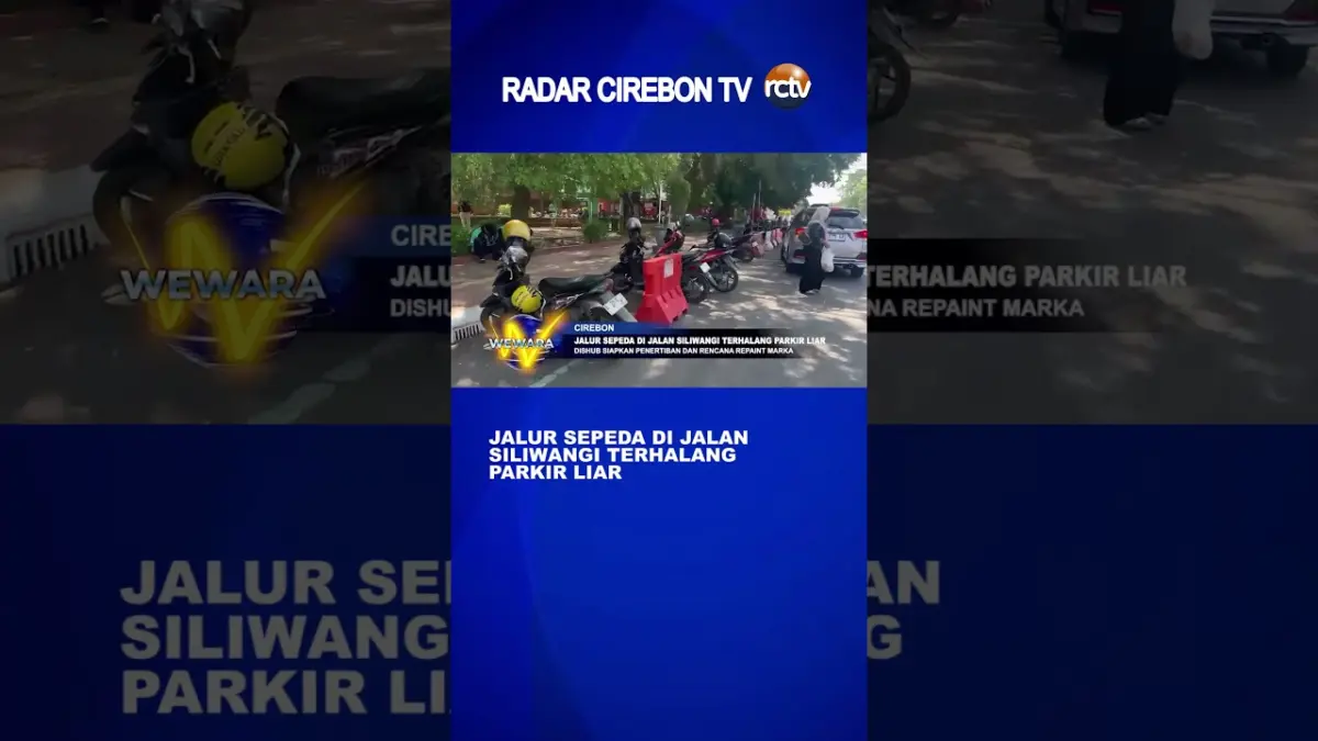 Jalur Sepeda di Jalan Siliwangi Terhalang Parkir Liar