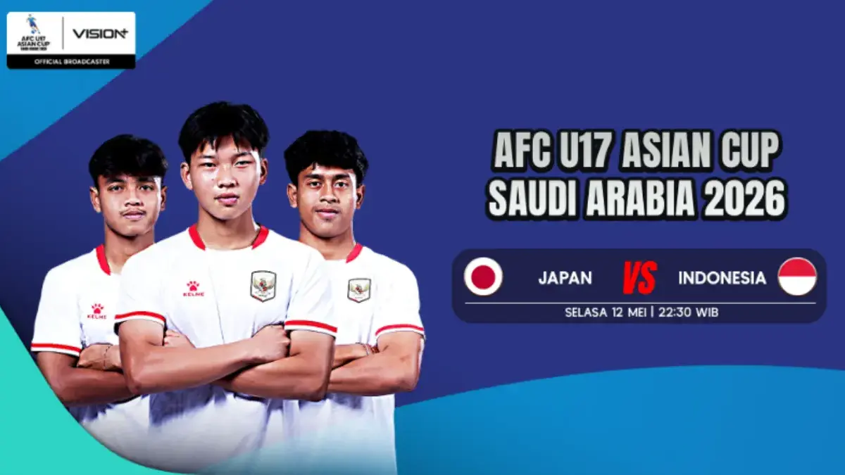 Siaran Langsung Pertandingan Timnas U17 Indonesia vs Jepang Piala Asia U17 2026, Live Eksklusif di RCTI Piala Asia U17 AFC 2026