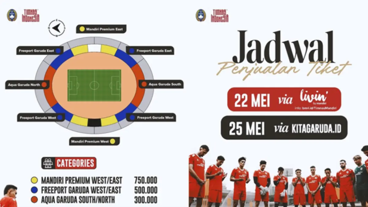 Tiket Timnas Indonesia vs Oman dan Mozambik Mulai Dijual, Inilah Cara Beli dan Daftar Harganya Garuda Championship Series