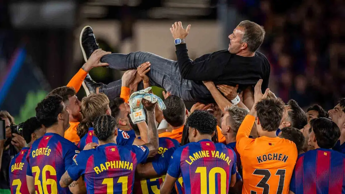 Barcelona Juara Liga Spanyol 2025/2026, Hansi Flick Langsung Pasang Target 100 Poin! foto
