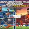 Persaingan gelar juara Super League 2025/2026 kini semakin mengerucut.