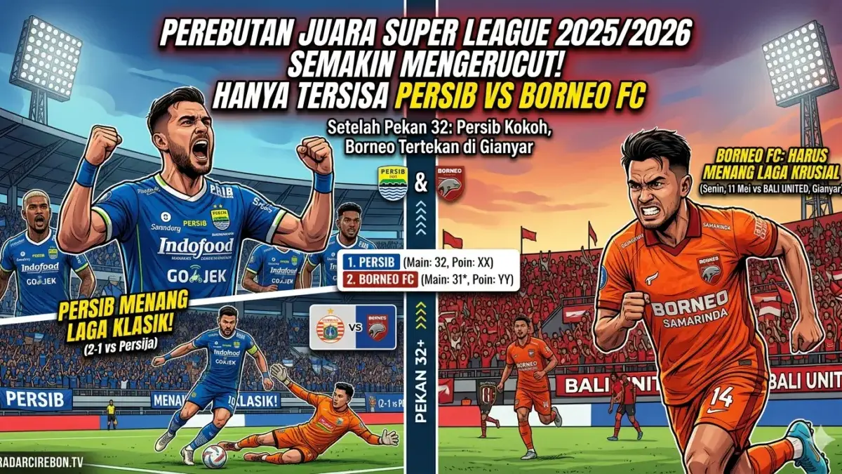 Persaingan gelar juara Super League 2025/2026 kini semakin mengerucut.