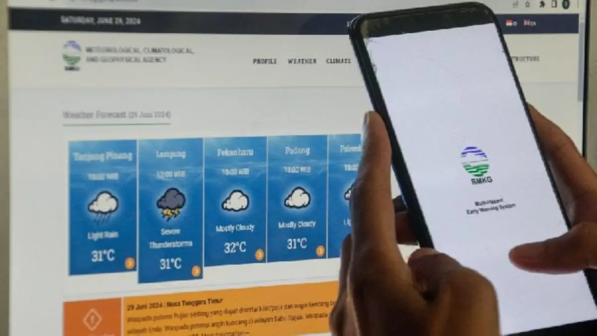 BMKG Peringatkan Cuaca Ekstrem 11 Mei 2026: 6 Wilayah Indonesia Siaga Hujan Lebat Badan Meteorologi, Klimatologi, dan Geofisika BMKG kembali mengeluarkan prakiraan cuaca terbaru.
