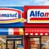 Tampilan depan gerai Alfamart dan Indomaret