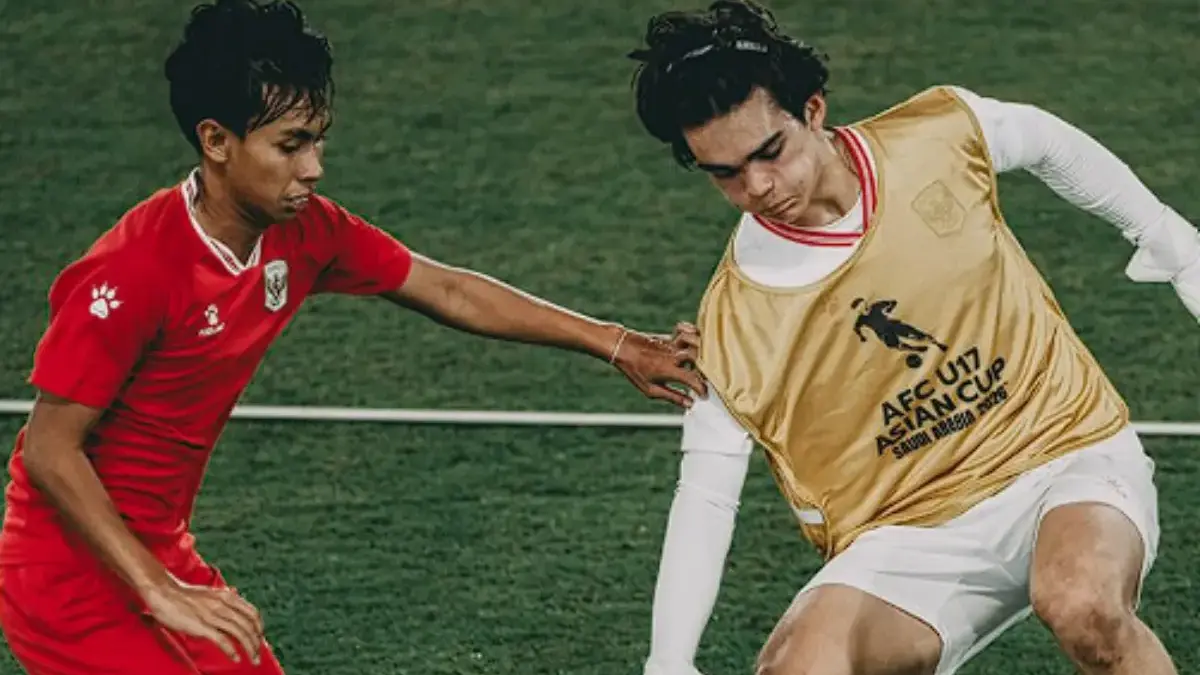 Timnas Indonesia U-17 menghadapi Qatar U-17 dalam laga krusial Piala Asia U-17 2026
