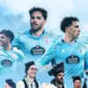 Ferran Jutgla merayakan gol cepat ke gawang Levante pada menit ke-4 di Estadio Abanca Balaídos
