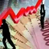 Ilustrasi nilai tukar rupiah terhadap dolar AS yang melemah