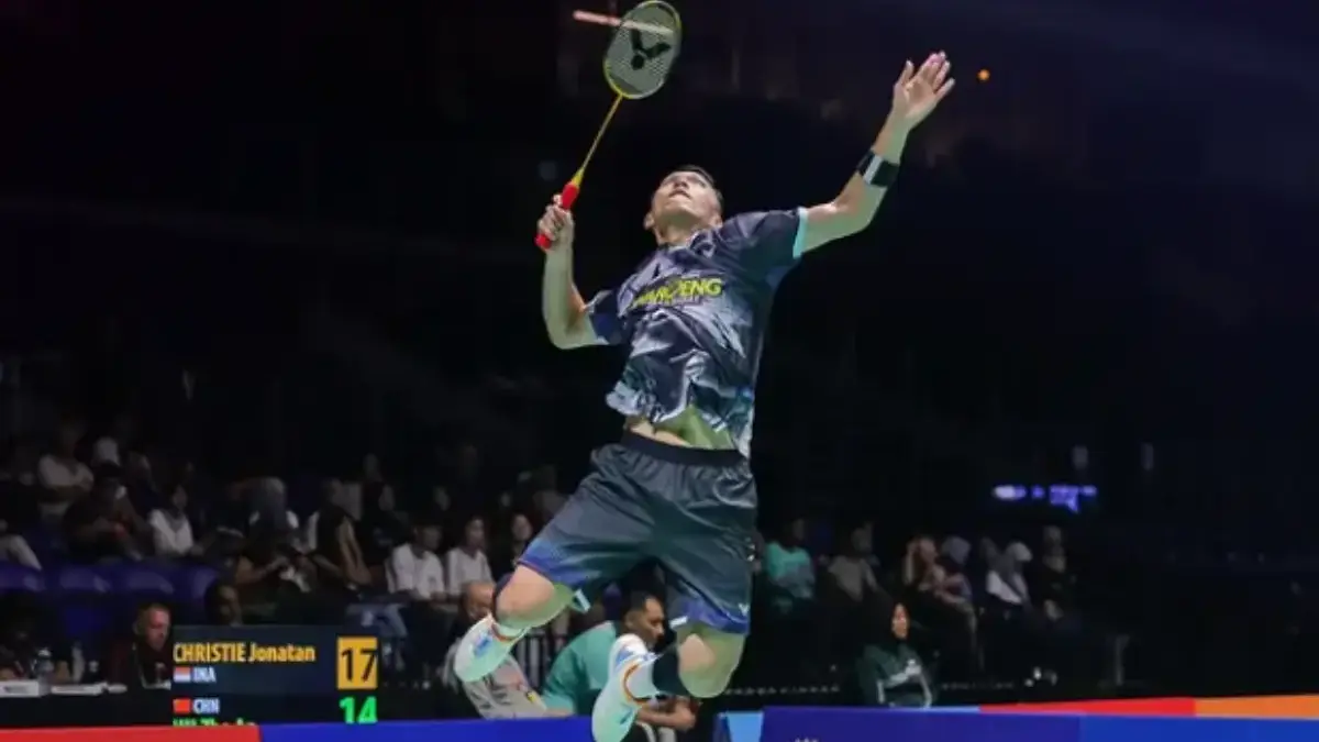 Jonatan Christie harus menghentikan langkahnya di perempatfinal Malaysia Masters 2026.