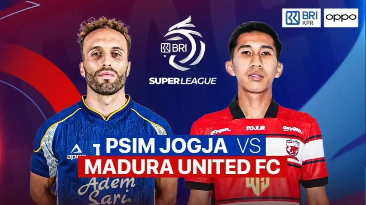 Logo Vidio platform live streaming untuk laga PSIM Yogyakarta vs Madura United