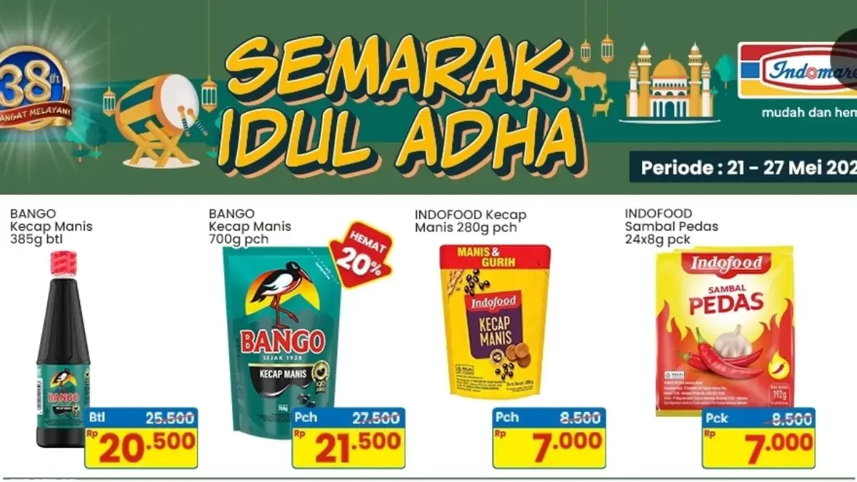 Promo Indomaret Semarak Idul Adha 21–27 Mei 2026, Harga Kecap dan Sambal Jadi Buruan Katalog promo Indomaret Semarak Idul Adha Mei 2026 kebutuhan dapur