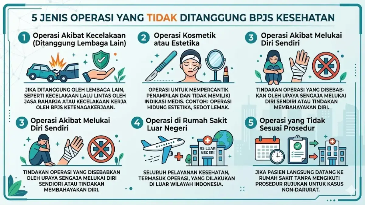 Wajib Tahu! Ternyata Ada 5 Jenis Operasi yang Tidak Ditanggung BPJS Kesehatan, Banyak Peserta Belum Paham foto