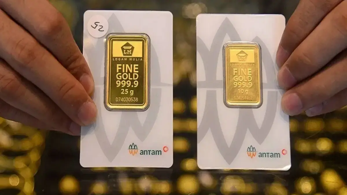 Tabel harga emas Antam 24 karat berbagai ukuran di Logam Mulia per 17 Mei 2026 mulai 1 gram hingga 10 gram