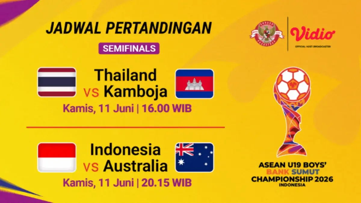 Jangan Sampai Lewat! Saksikan Jadwal Semifinal Piala AFF U19 2026 Hari Ini 11 Juni, Live Indosiar dan Moji TV Piala AFF U19 2026
