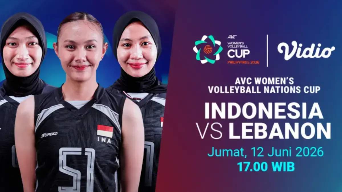 Jadwal AVC Cup Putri 2026 Hari Ini 12 Juni: Pertandingan Timnas Indonesia vs Lebanon dan Link Live Streaming AVC Cup