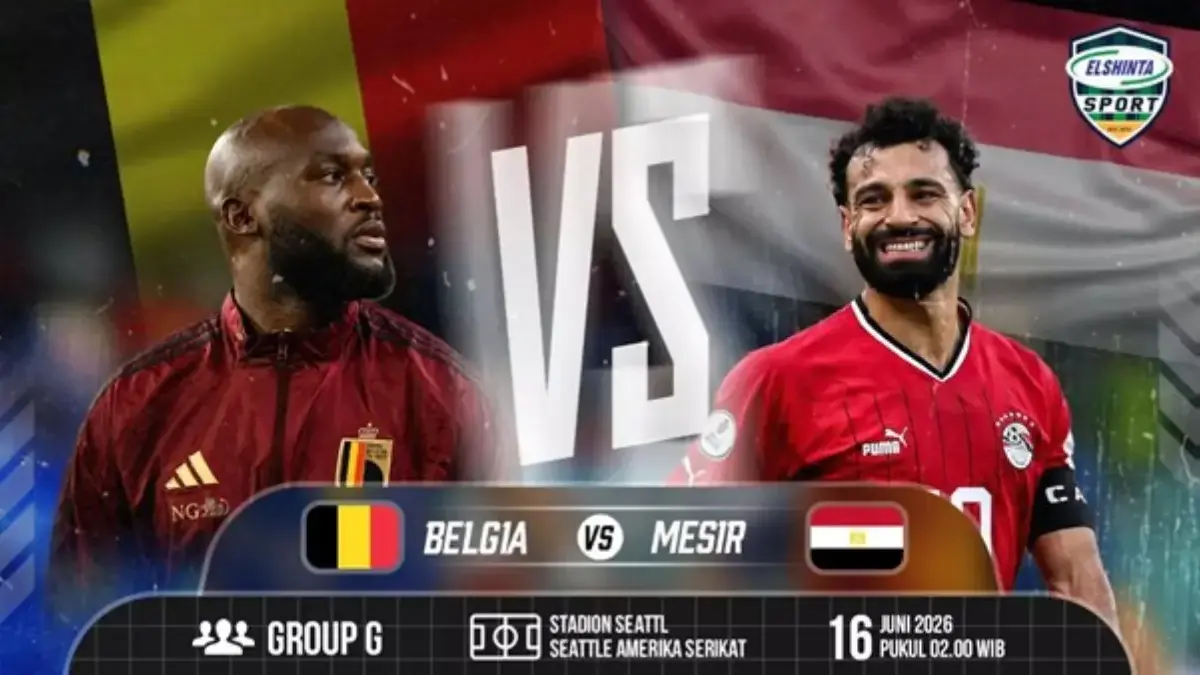 Live TVRI Selasa Dini Hari! Jadwal Pertandingan Belgia vs Mesir Piala Dunia 2026, Prediksi dan H2H Piala Dunia