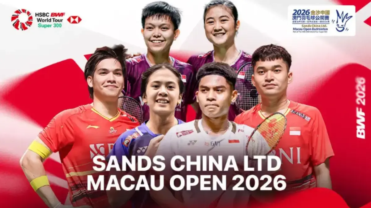Live Sreaming Badminton Macau Open 2026 Hari Ini 17 Juni, Jadwal dan Wakil Indonesia Tanding SANDS CHINA LTD Macau Open
