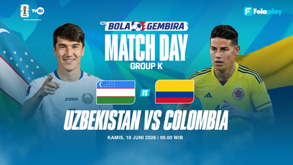 Saksikan Pertandingan Uzbekistan vs Kolombia Piala Dunia 2026, Live di TVRI Pagi Hari Ini Jam 09.00 WIB Piala Dunia