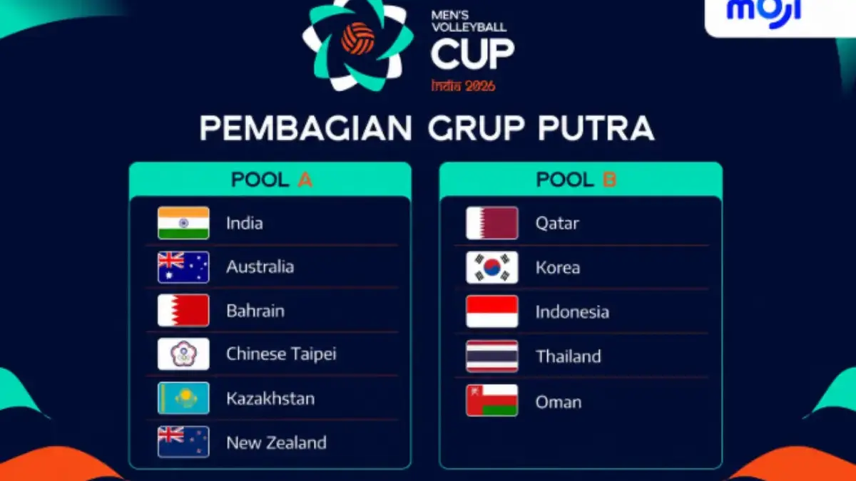 Jam Tayang Siaran Langsung AVC Cup 2026 Putra Live di Moji TV: Kapan Jadwal Timnas Indonesia Tanding? AVC Cup