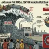 Ancaman pemutusan hubungan kerja (PHK) massal kembali membayangi sektor manufaktur di Indonesia.