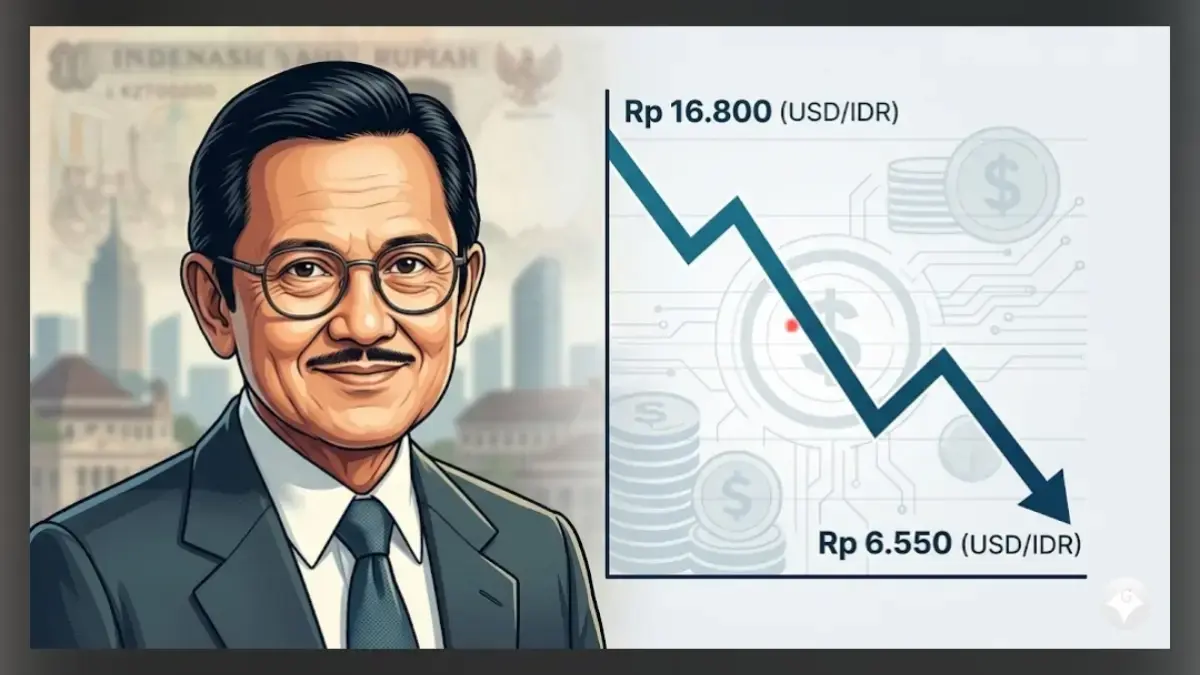Pernah Bikin Dolar Dari Rp16.800 Jadi Rp6.550, Ini 4 Jurus Andalan Habibie Habibie Pernah Bikin Dolar Rp16.800 Jadi Rp6.550