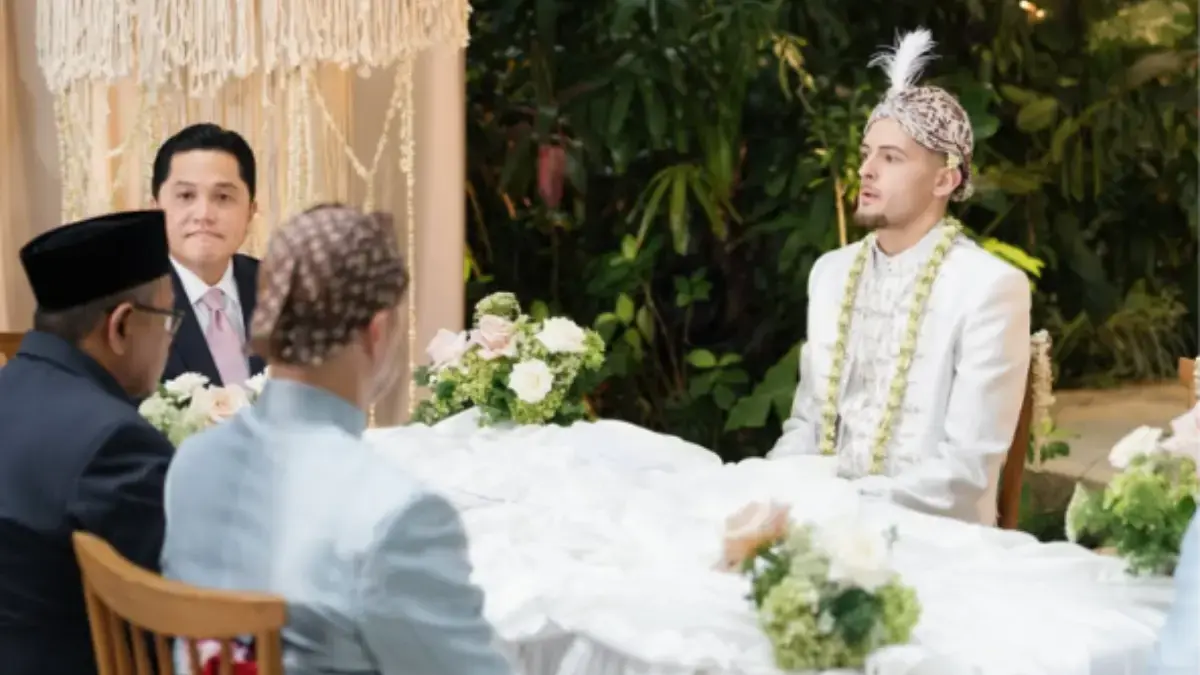 Akad nikah Jennifer Coppen dan Justin Hubner turut dihadiri Menteri Pemuda dan Olahraga, Erick Thohir.