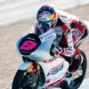 Veda Ega Pratama pembalap Moto3 Indonesia saat balapan di Sirkuit Mugello Italia