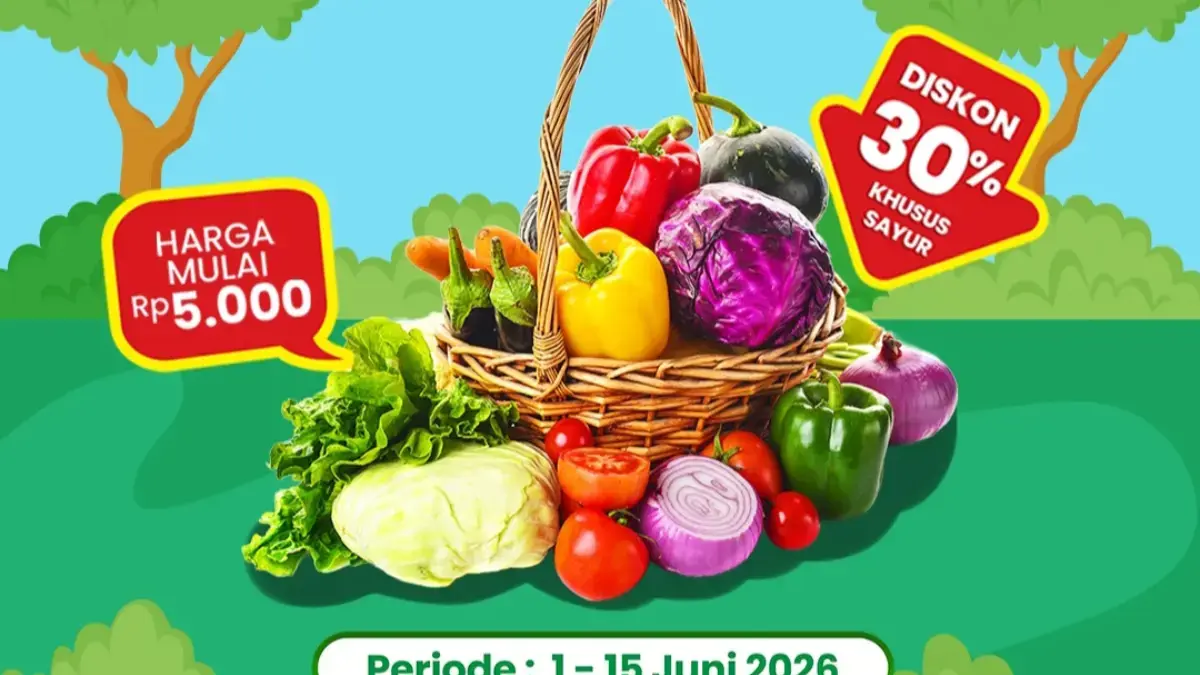 Promo Indomaret Fresh Juni 2026, Diskon Sayur 30 Persen dan Harga Mulai Rp5 Ribu Promo Fresh & Healthy Indomaret Fresh periode 1-15 Juni 2026.