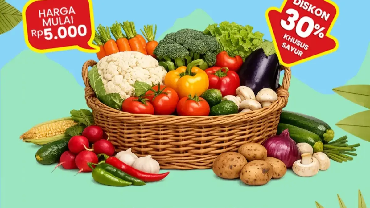 Promo Indomaret Fresh 16-30 Juni 2026: Diskon 30% Khusus Sayur, Harga Mulai Rp5.000! Poster diskon 30% Indomaret
