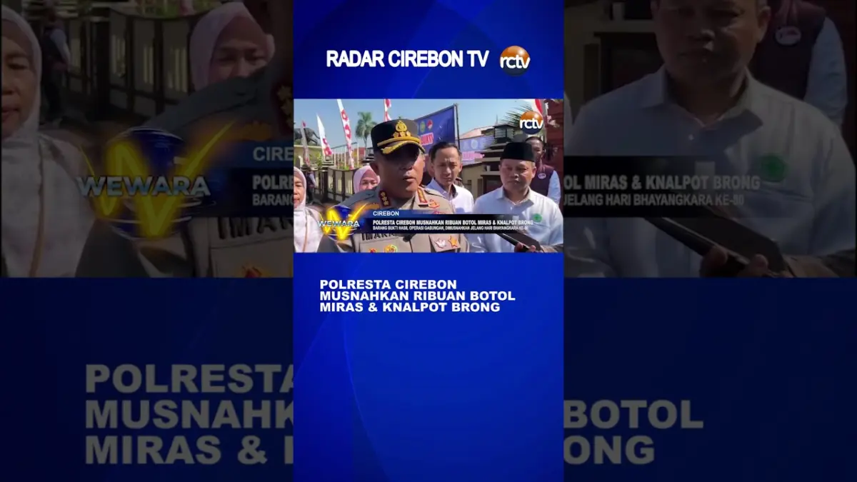 Polresta Cirebon Musnahkan Ribuan Botol Miras & Knalpot Brong