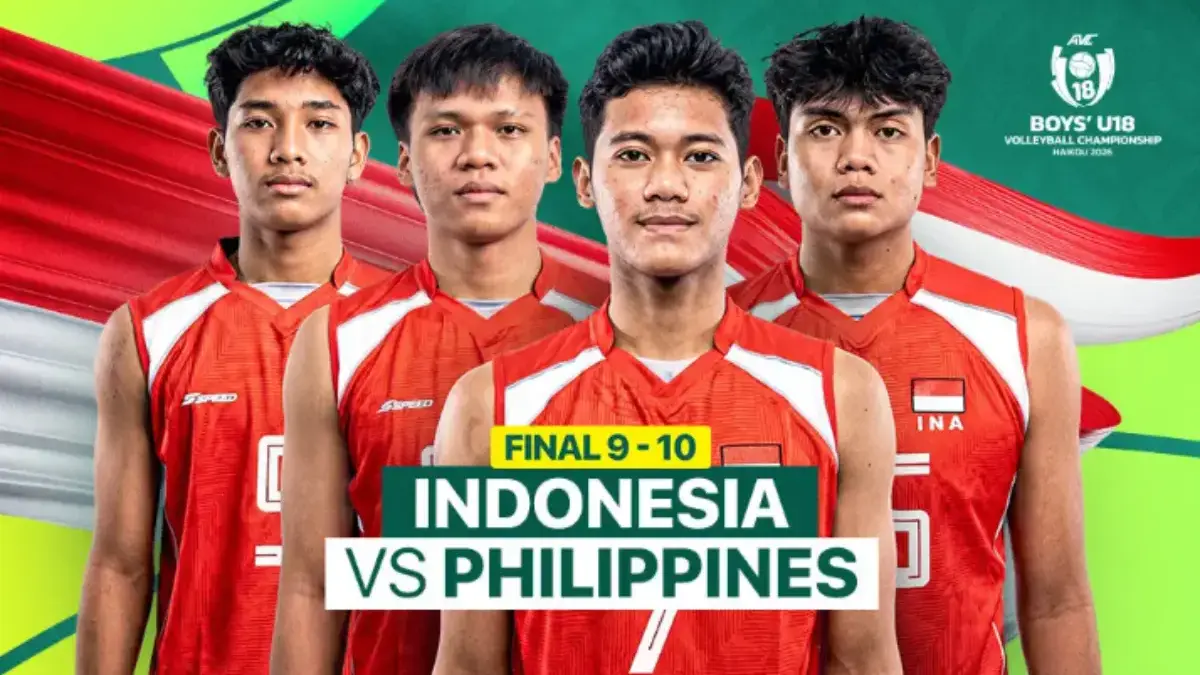 Perebutan Peringkat 9! Jadwal Pertandigan Timnas Voli Indonesia vs Filipina AVC Boys U18 2026 Hari Ini 19 Juli AVC Boys