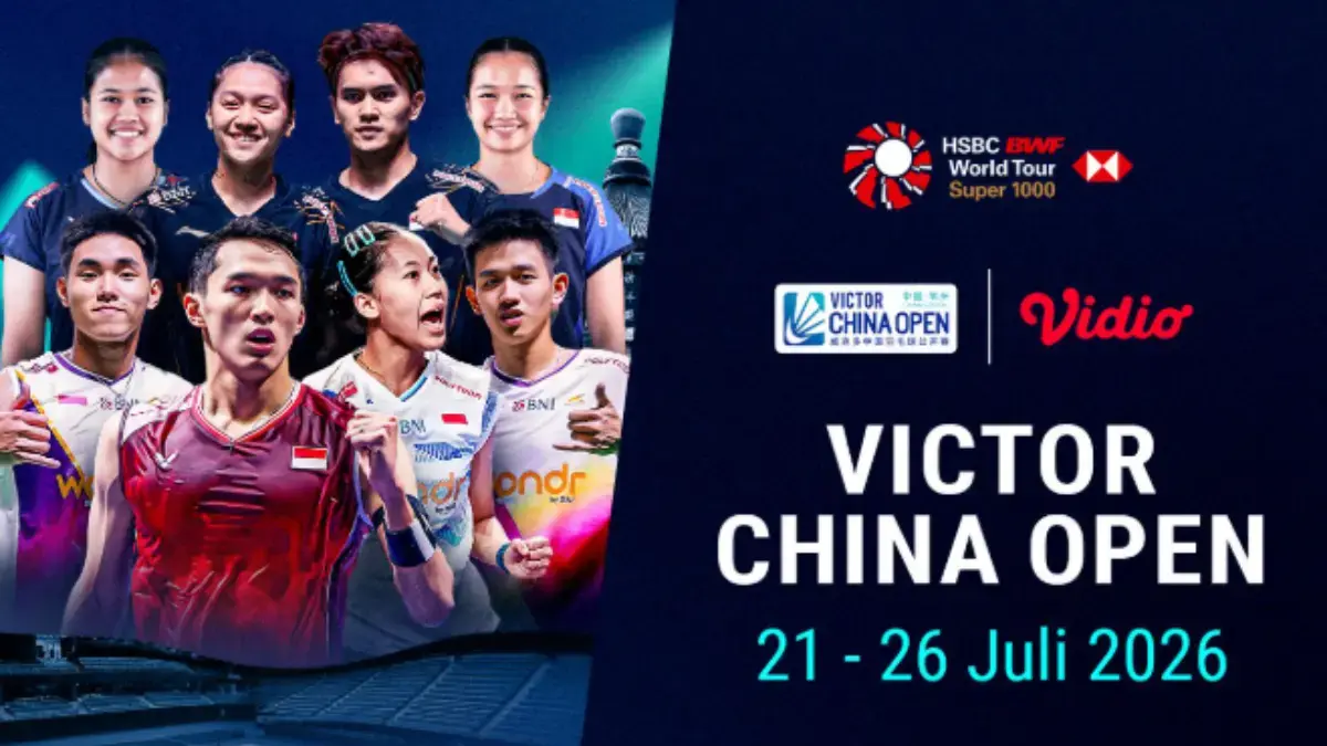 Jadwal Badminton China Open 2026 Live 21-26 Juli 2026: Cek Daftar Perwakilan Indonesia dan Link Streaming China Open