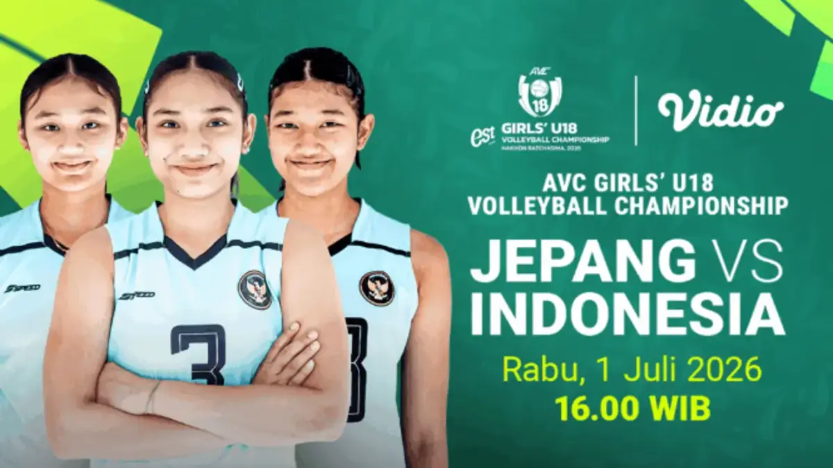 Jadwal Lengkap AVC Girls U18 2026 Hari Ini 1 Juli: Ada Pertandingan Jepang vs Indonesia AVC Girls