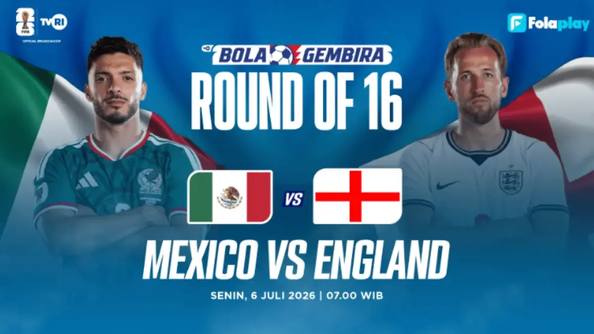 Siaran Langsung Meksiko vs Inggris Babak 16 Besar Piala Dunia 2026, Kick-off Senin Pagi Jam 07.00 WIB Piala Dunia
