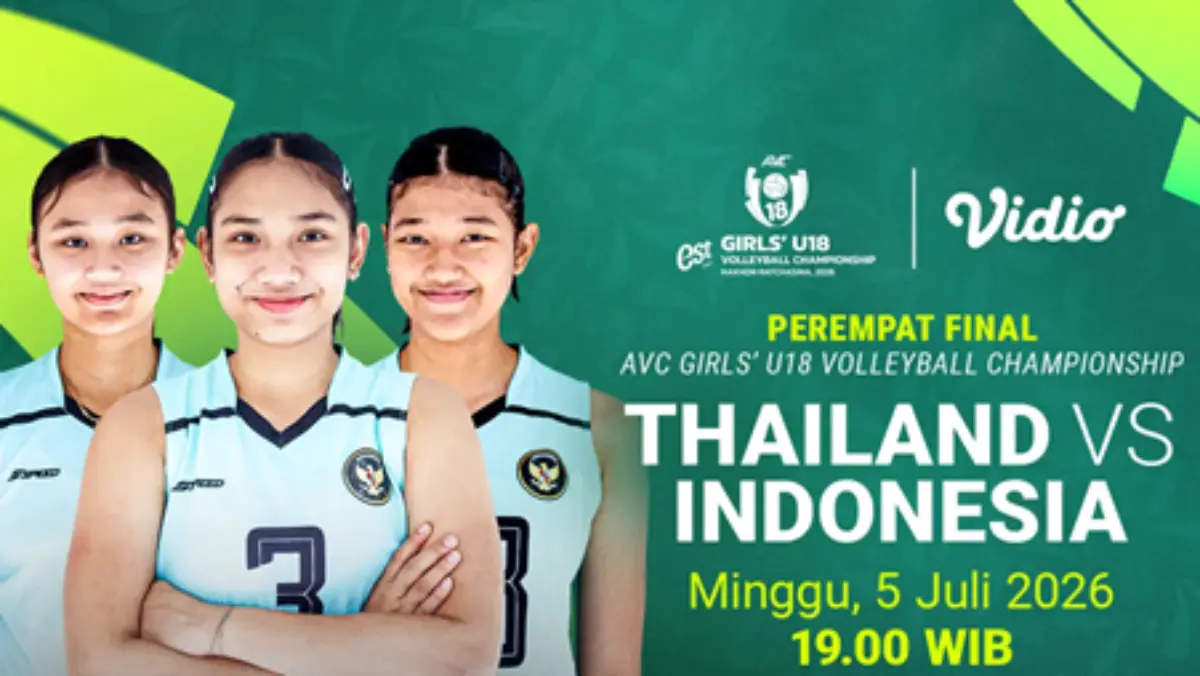 Jadwal 8 Besar AVC Girls U18 2026 Hari Ini 5 Juli: Indonesia vs Thailand Perebutkan Tiket Semifinal AVC Girls