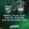 Cara Nonton 99th Anniversary Game Persebaya vs PSIS – Live Indosiar dan Streaming