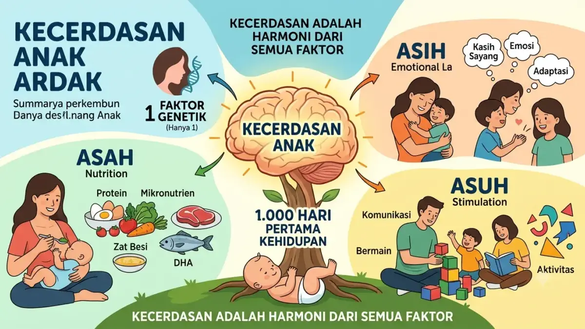Banyak orang percaya bahwa kecerdasan anak diturunkan dari orang tuanya.