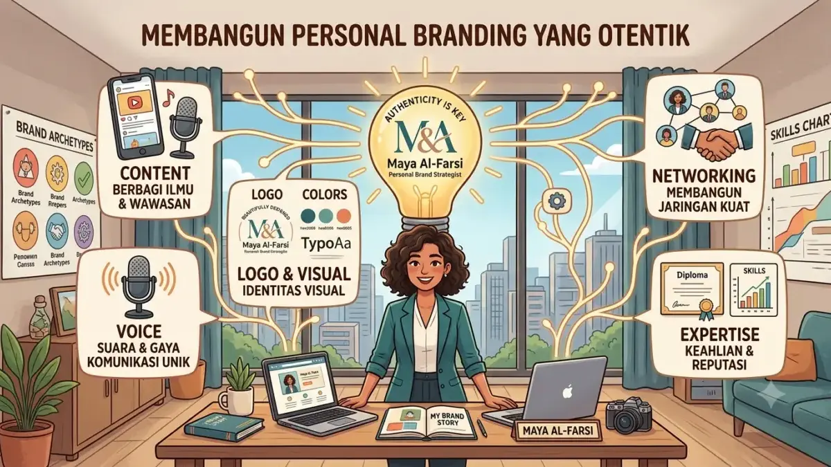 7 Strategi Personal Branding di Era Digital 2026, Wajib Diterapkan agar Karir Cemerlang! ilustrasi personal branding
