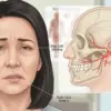 Ilustrasi gejala Bell\'s palsy yang menyebabkan salah satu sisi wajah melemah akibat peradangan saraf fasialis.