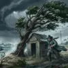 Ilustrasi angin kencang
