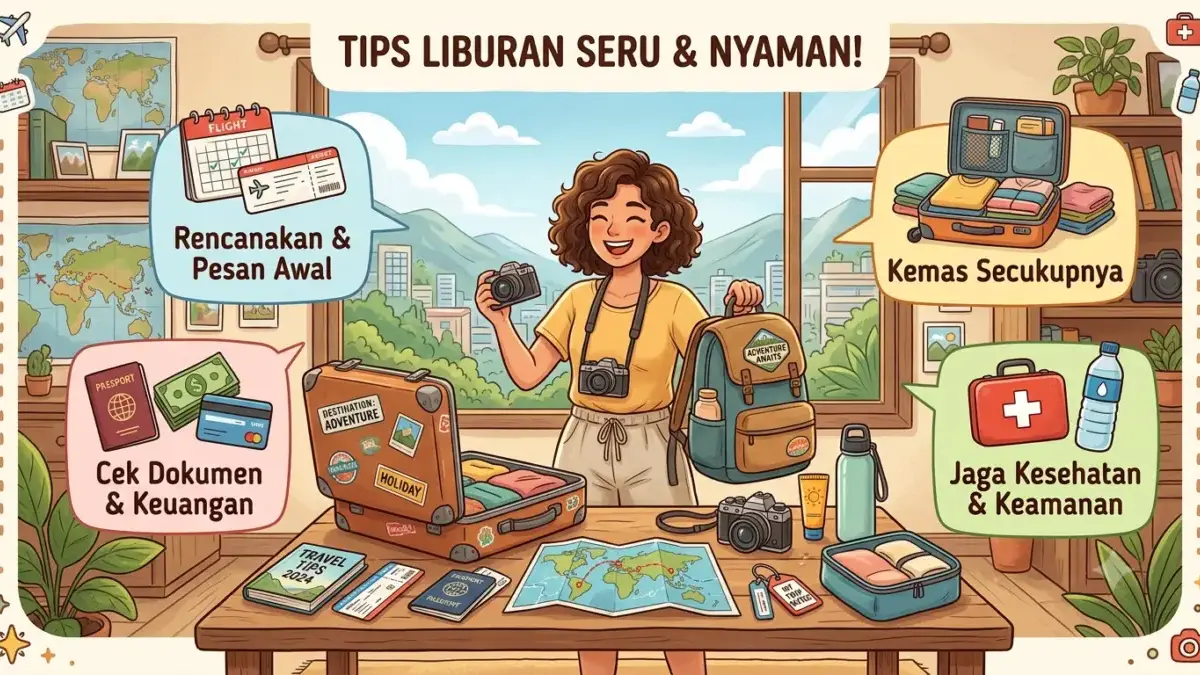 ilustrasi tips liburan