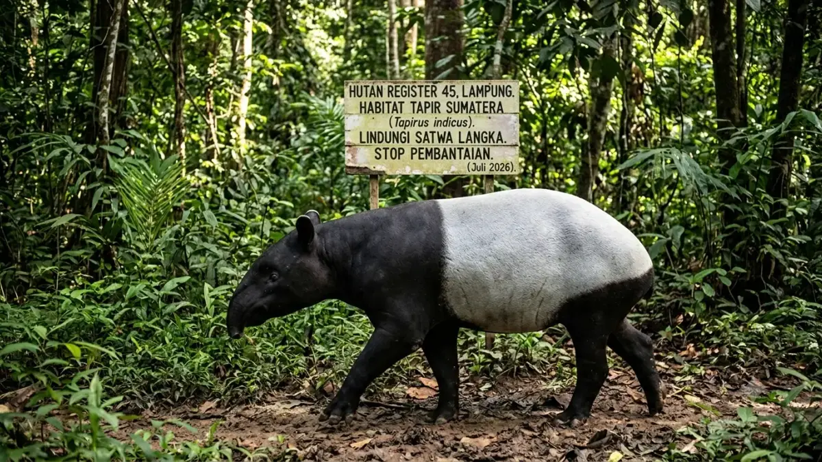 Heboh Tapir Dilindungi Dibantai di Lampung! - Pembunuhan Tapir Lampung tapir sumatera