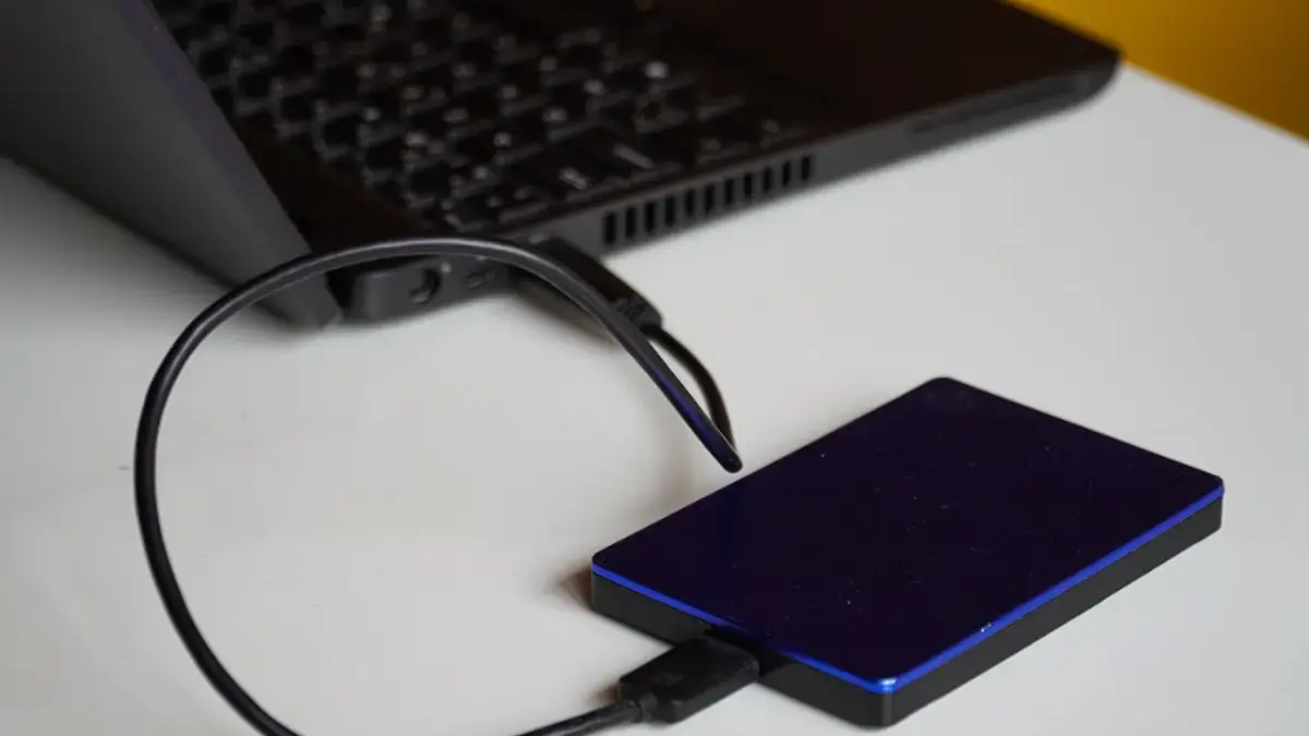Jangan Sampai Menyesal! Panduan Lengkap Cara Backup Data yang Benar untuk Lindungi File Berharga Seseorang menghubungkan hard drive eksternal ke laptop